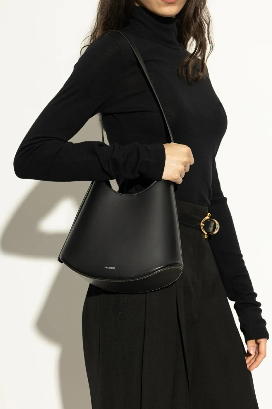 JIL SANDER BLACK Shoulder bag Eldorado Small