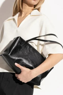JIL SANDER BLACK Shoulder bag ‘Goji Pillow Medium’