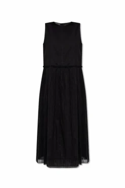 JIL SANDER BLACK Sleeveless dress