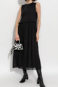 JIL SANDER BLACK Sleeveless dress