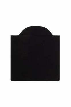 JIL SANDER BLACK Striped beanie
