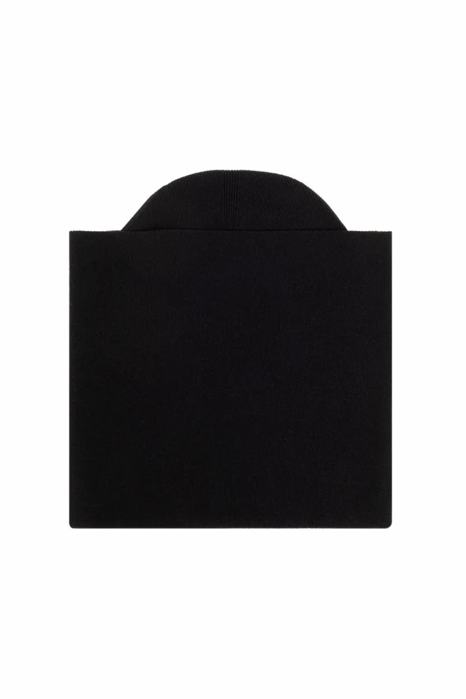 JIL SANDER BLACK Striped beanie