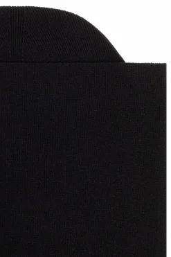 JIL SANDER BLACK Striped beanie