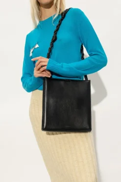 JIL SANDER BLACK ‘Tangle Medium’ shoulder bag