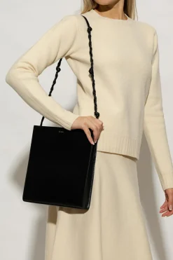 JIL SANDER BLACK ‘Tangle Medium’ shoulder bag