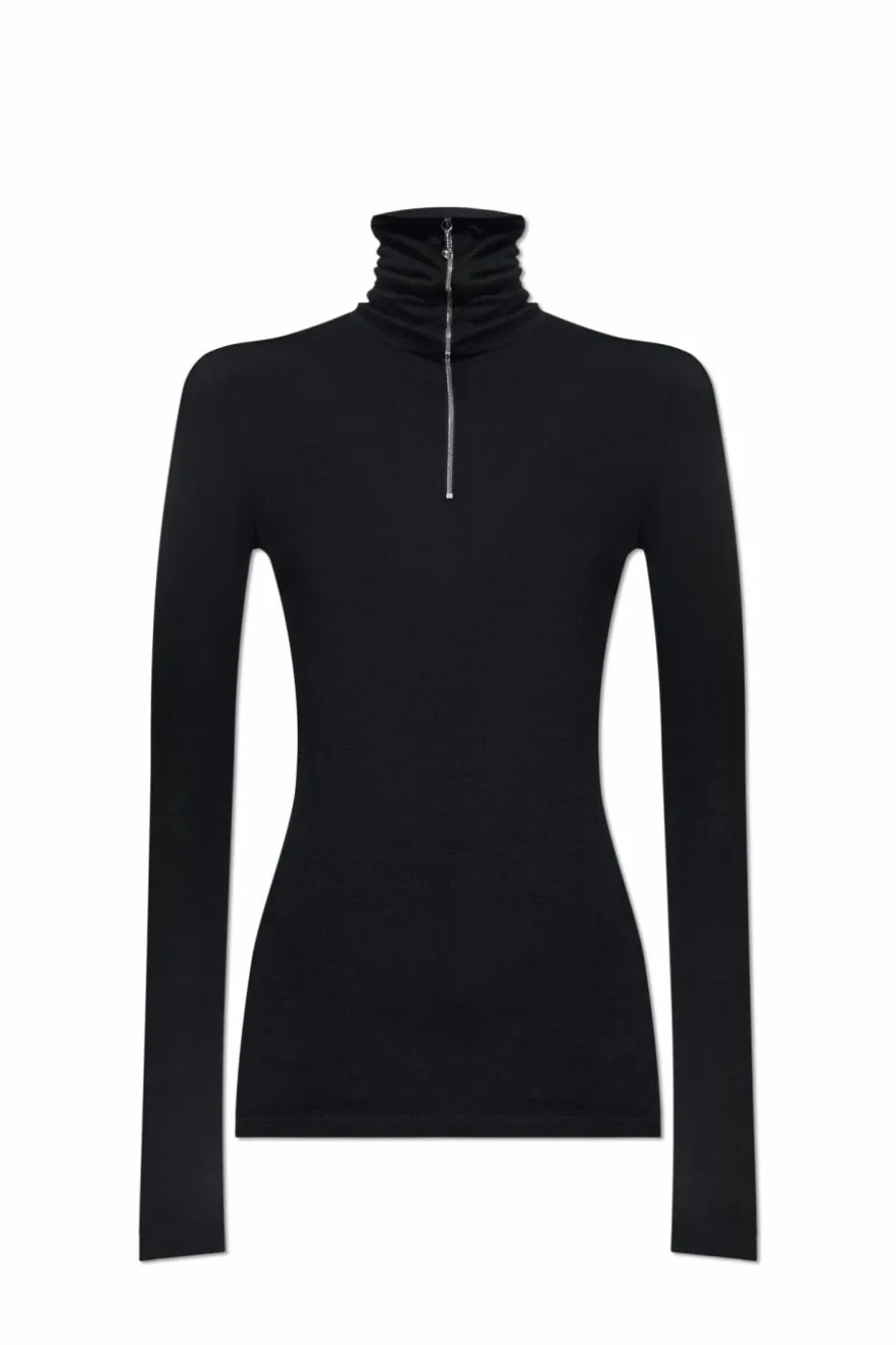 JIL SANDER+ BLACK Top with stand-up collar