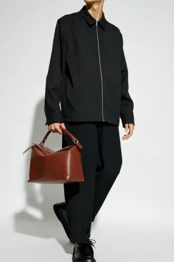 JIL SANDER BLACK Trousers with belt