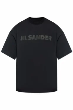 JIL SANDER BLACK T-shirt with logo