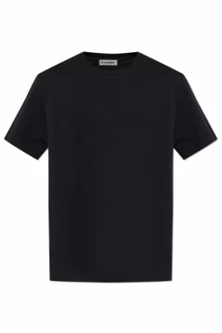 JIL SANDER+ BLACK T-shirt with logo