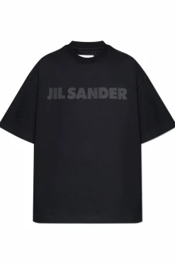 JIL SANDER BLACK T-shirt with logo