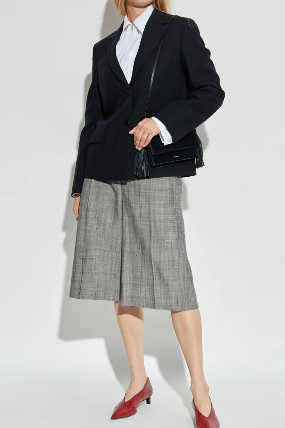 JIL SANDER BLACK Wool blazer