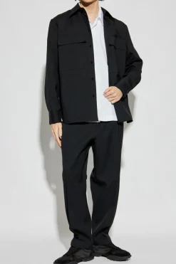 JIL SANDER BLACK Wool pants