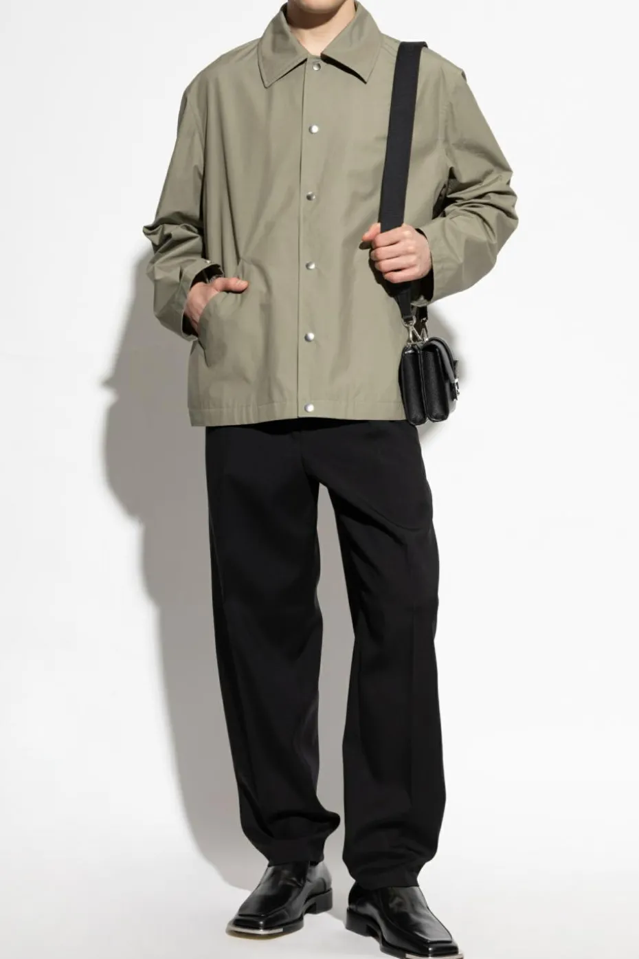 JIL SANDER BLACK Wool pants