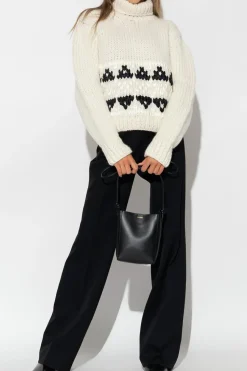 JIL SANDER BLACK Wool pleat-front trousers