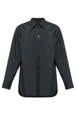 JIL SANDER BLACK Wool shirt