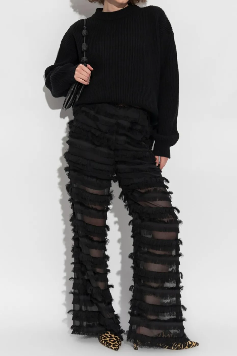 JIL SANDER BLACK Wool sweater