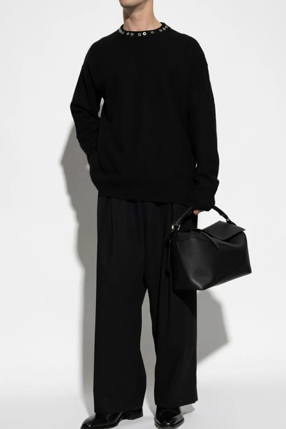 JIL SANDER BLACK Wool sweater