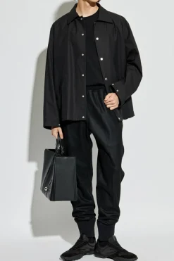 JIL SANDER BLACK Wool trousers