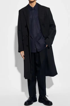 JIL SANDER BLACK Wool trousers