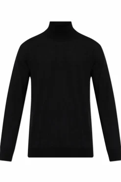 JIL SANDER BLACK Wool turtleneck