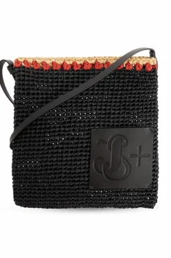JIL SANDER+ BLACK Woven shoulder bag