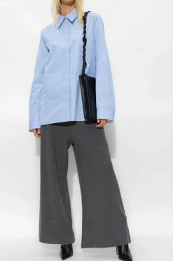 JIL SANDER BLUE Striped shirt