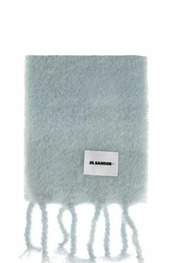 JIL SANDER+ BLUE Wool scarf