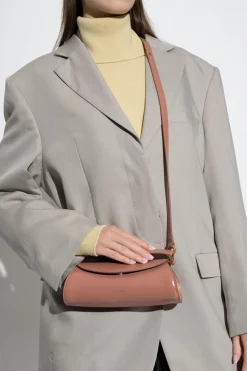 JIL SANDER BROWN ‘Cannolo Mini’ shoulder bag