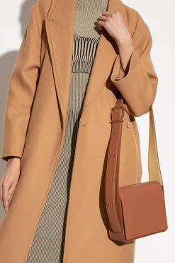 JIL SANDER BROWN Leather shoulder bag