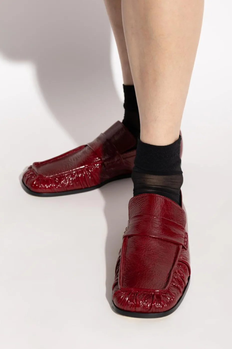 JIL SANDER BURGUNDY Leather shoes
