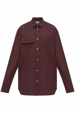 JIL SANDER BURGUNDY Shirt with Pocket