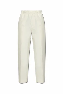 JIL SANDER cream Creased pants