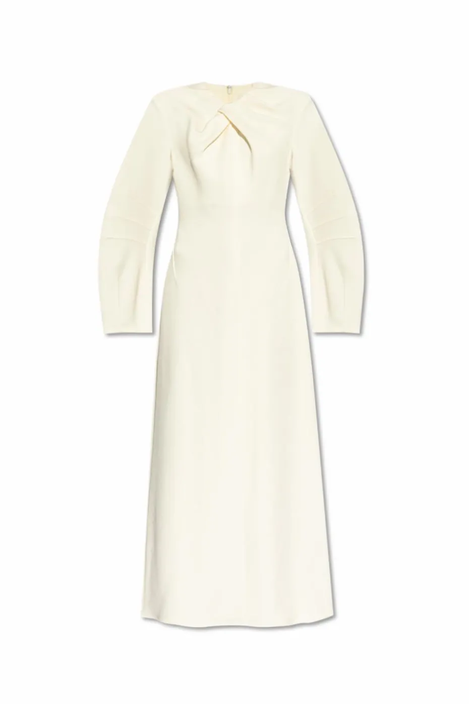 JIL SANDER cream Dress with Draping