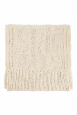 JIL SANDER+ cream Mohair scarf