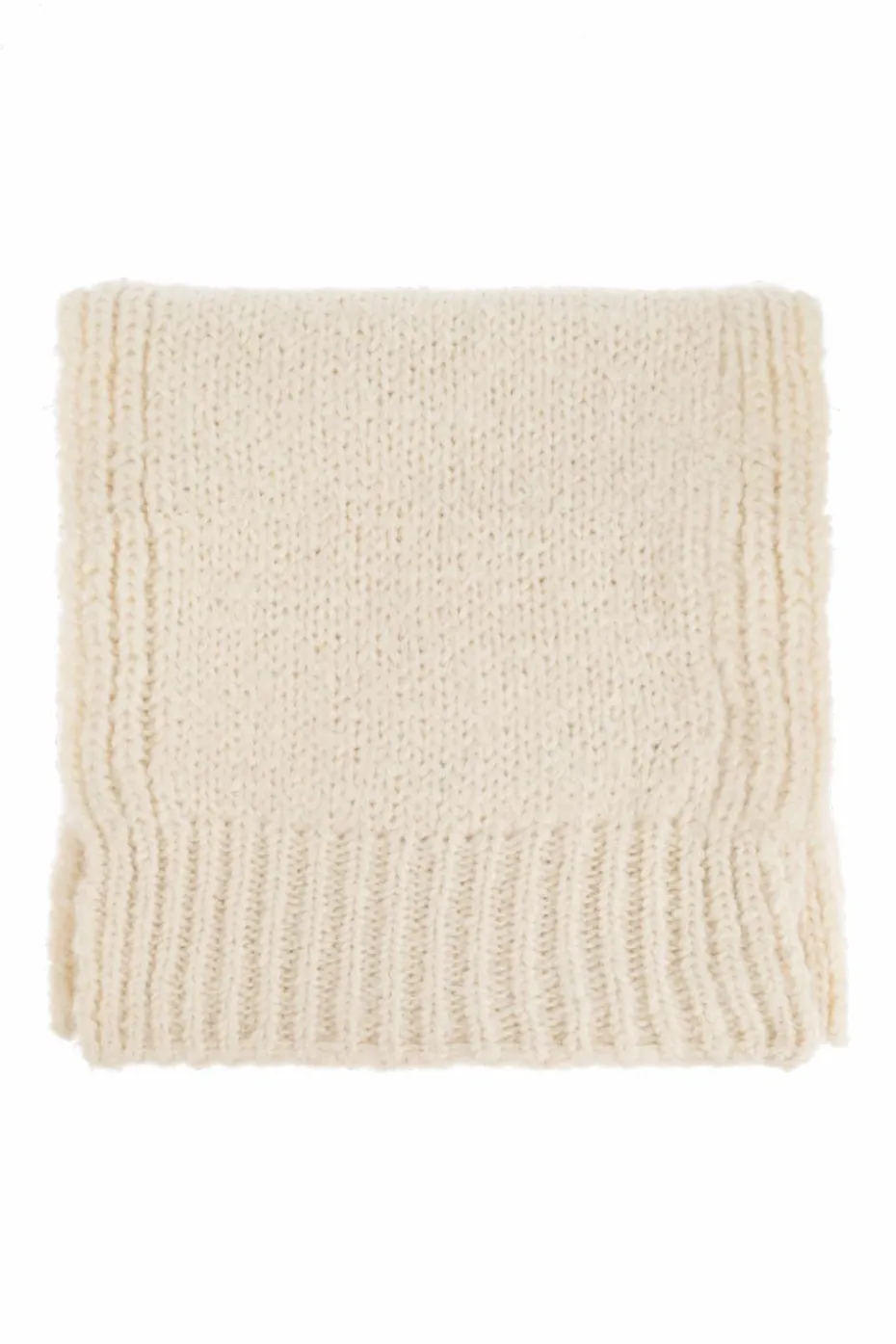 JIL SANDER+ cream Mohair scarf