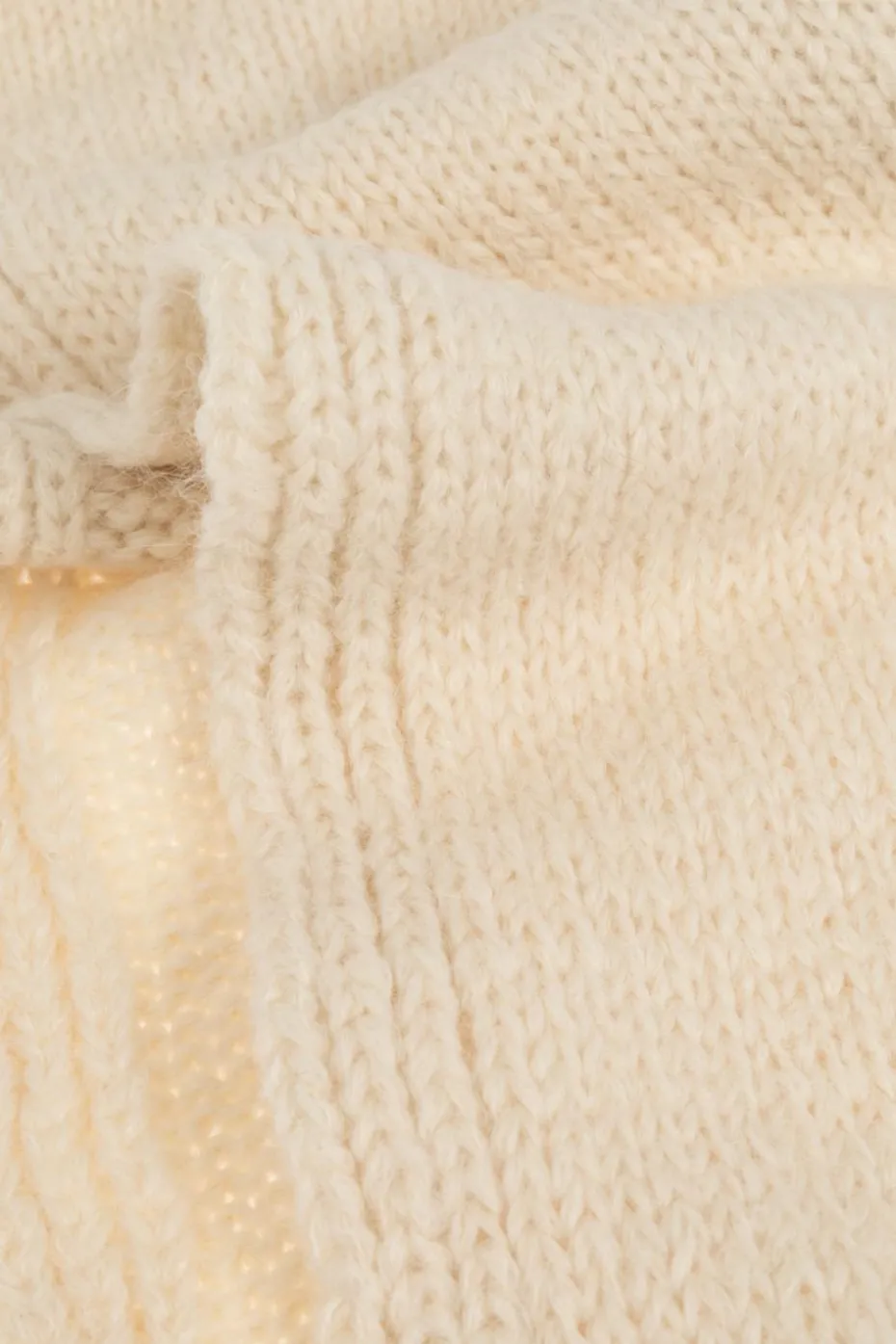JIL SANDER+ cream Mohair scarf