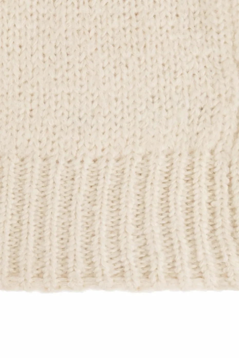 JIL SANDER+ cream Mohair scarf