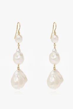 JIL SANDER cream Pearl earrings