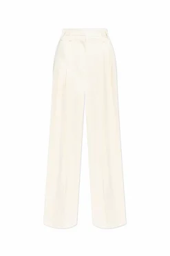JIL SANDER cream Pleated crease pants