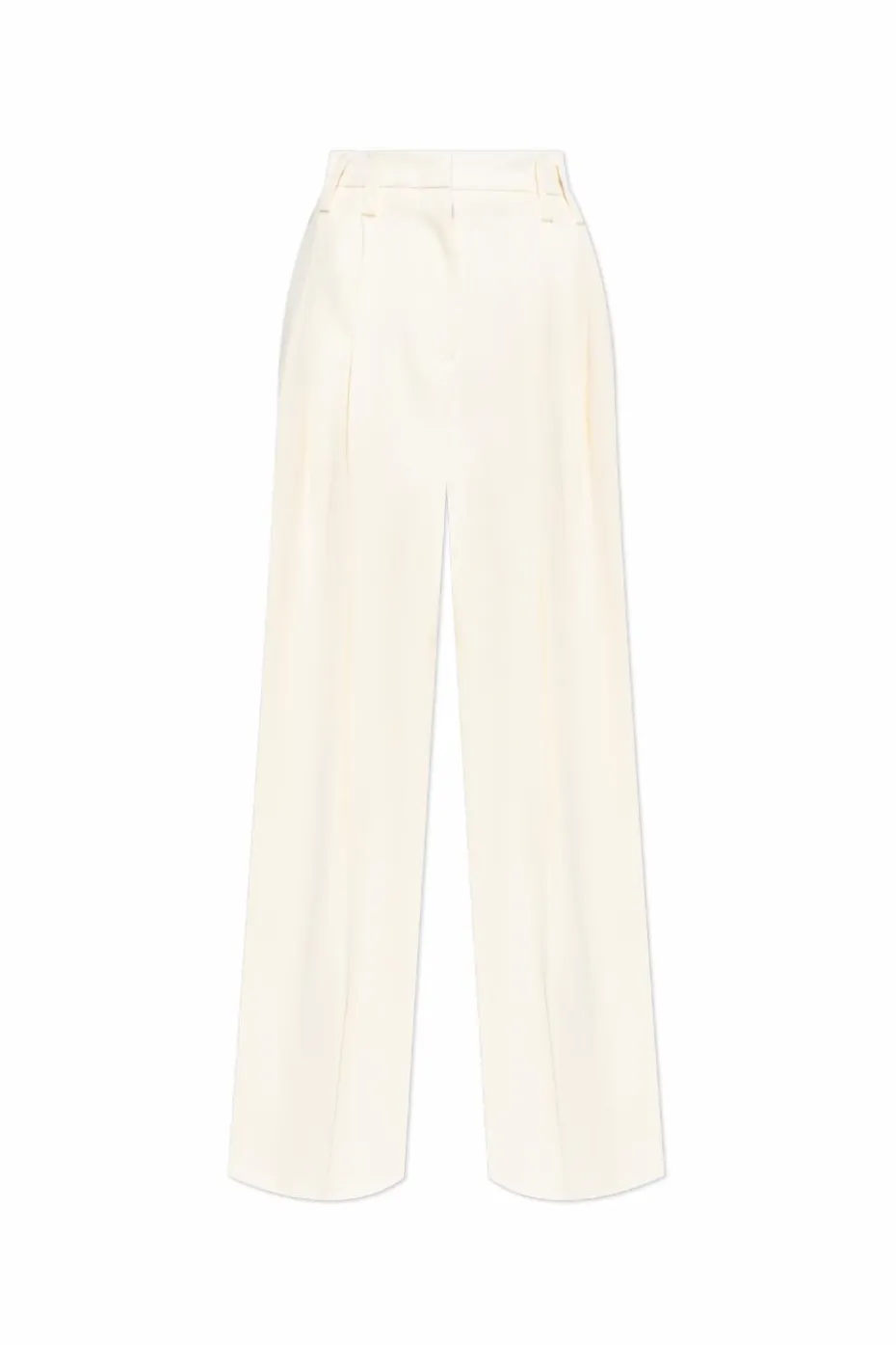 JIL SANDER cream Pleated crease pants