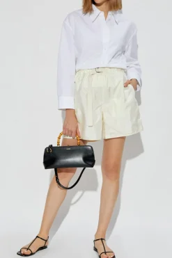 JIL SANDER+ cream Shorts with silk finish