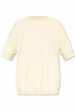 JIL SANDER cream Short-sleeve sweater