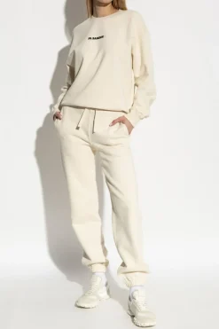 JIL SANDER+ cream Sweatpants