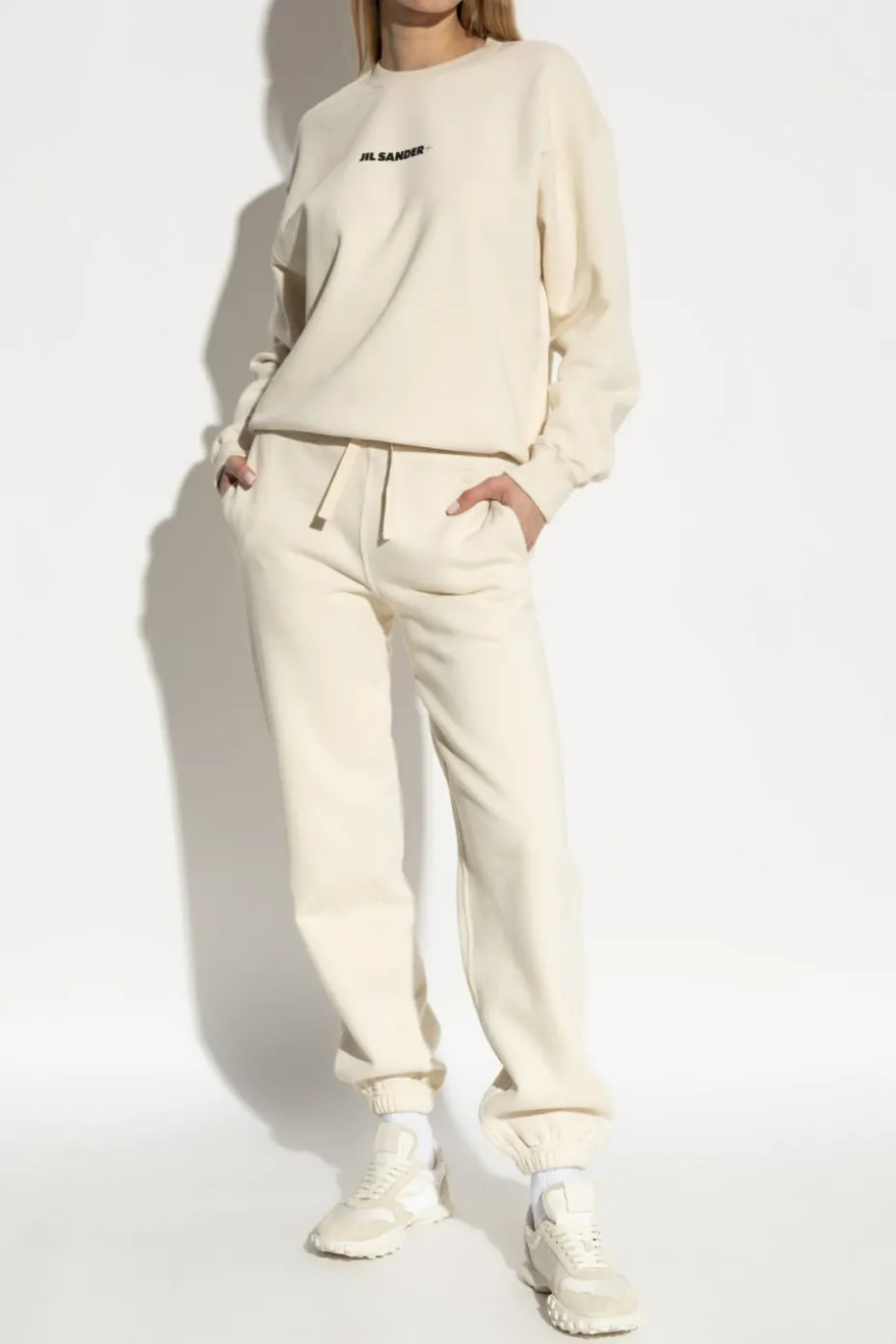 JIL SANDER+ cream Sweatpants