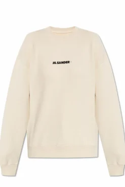 JIL SANDER+ cream Sweatshirt with logo