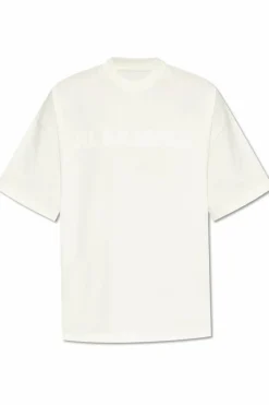 JIL SANDER cream T-shirt with logo