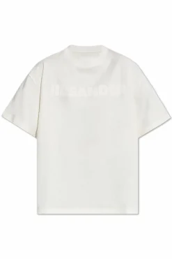 JIL SANDER cream T-shirt with logo