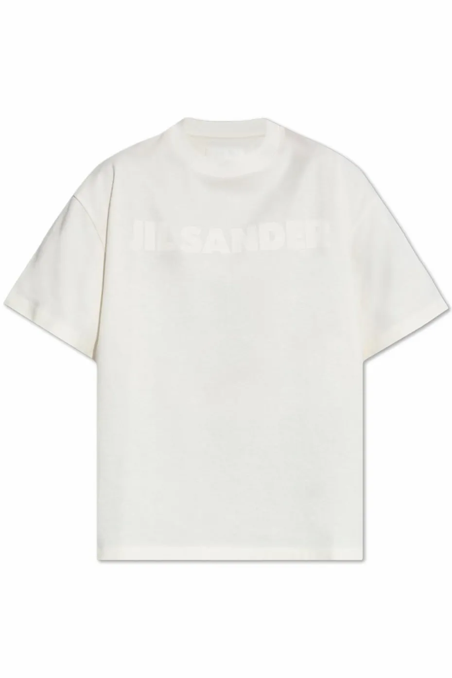 JIL SANDER cream T-shirt with logo