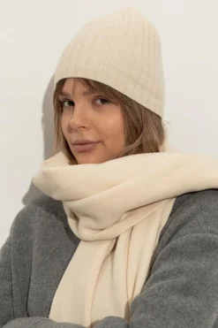 JIL SANDER cream Wool beanie