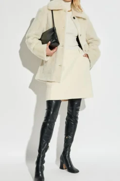 JIL SANDER cream Wool skirt